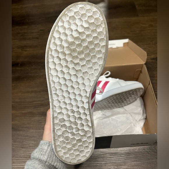 Adidas Glitter Pink and White Grand Court Sneakers - Picture 6 of 9